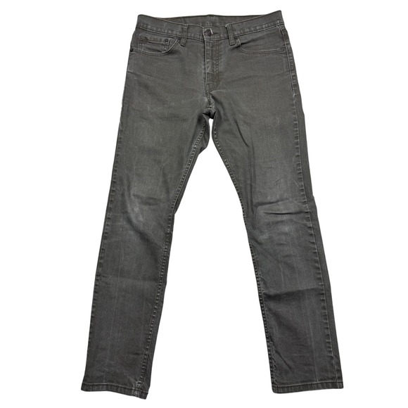 Levi's Other - Levis 511 Jeans Mens 33x32 Green/Gray Slim Dark Wash Mid Rise Stretch Denim